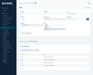 Monic has powerful, fine-grained permission control for every user